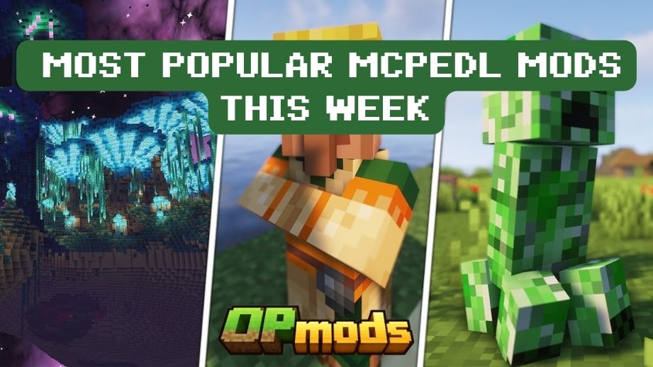 TOP 10 most popular mcpedl mods this week (February 2026)